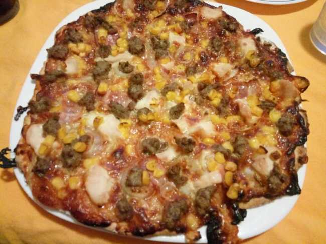 pizza barbacoa sin gluten